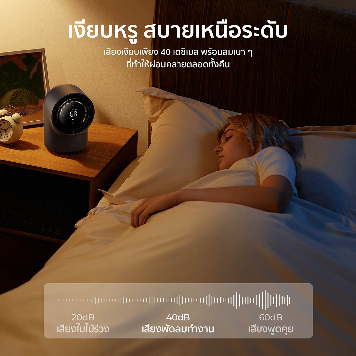 Aecooly Chic 01 Table Fan-8000mAh, Strong Wind, LED Display Screen.(Model TB01)