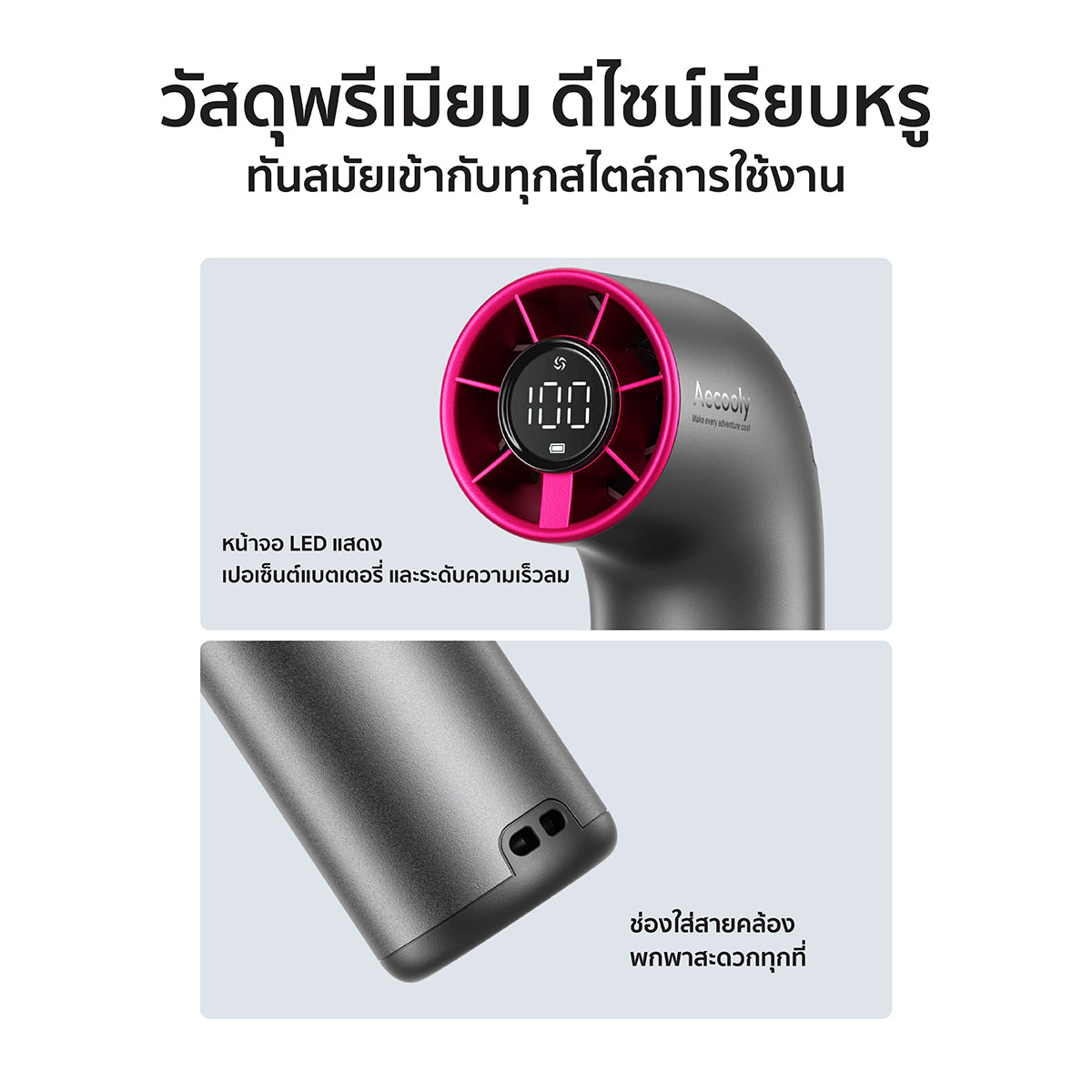 Aecooly Aero Ultra Handheld Fan-4500mAh, LED Disply Screen.(Model PH03)