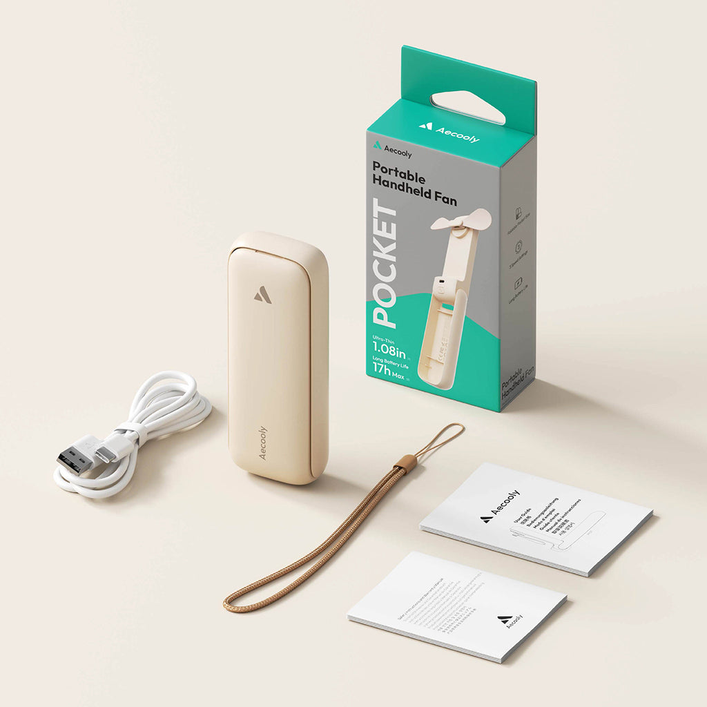 Aecooly Pocket 01 Foldable Handheld Fan, 2000 mAh (Model PF01)