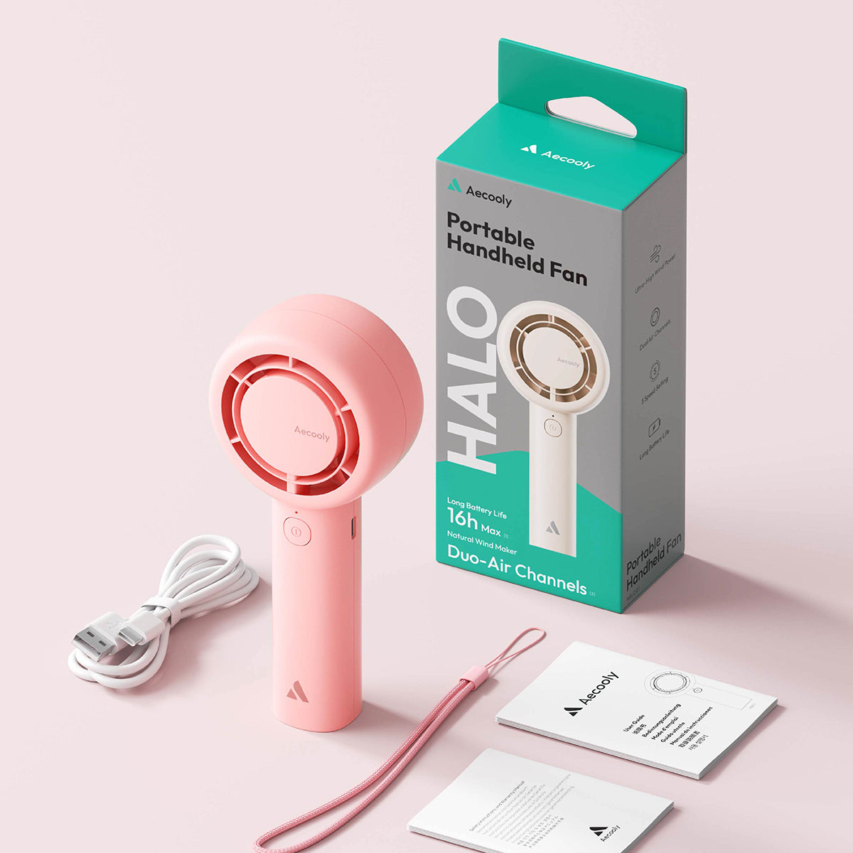 Aecooly Halo 01 Handheld Fan-4500mAh, Easy to Use. (Model PB01-A)