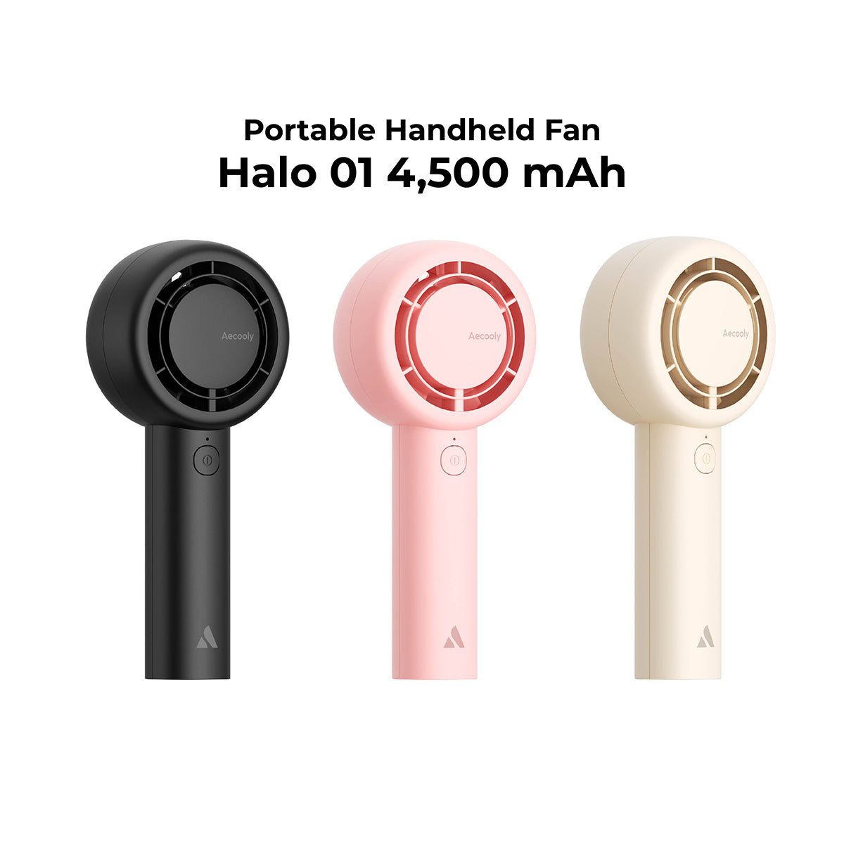 Aecooly Halo 01 Handheld Fan-4500mAh, Easy to Use. (Model PB01-A)