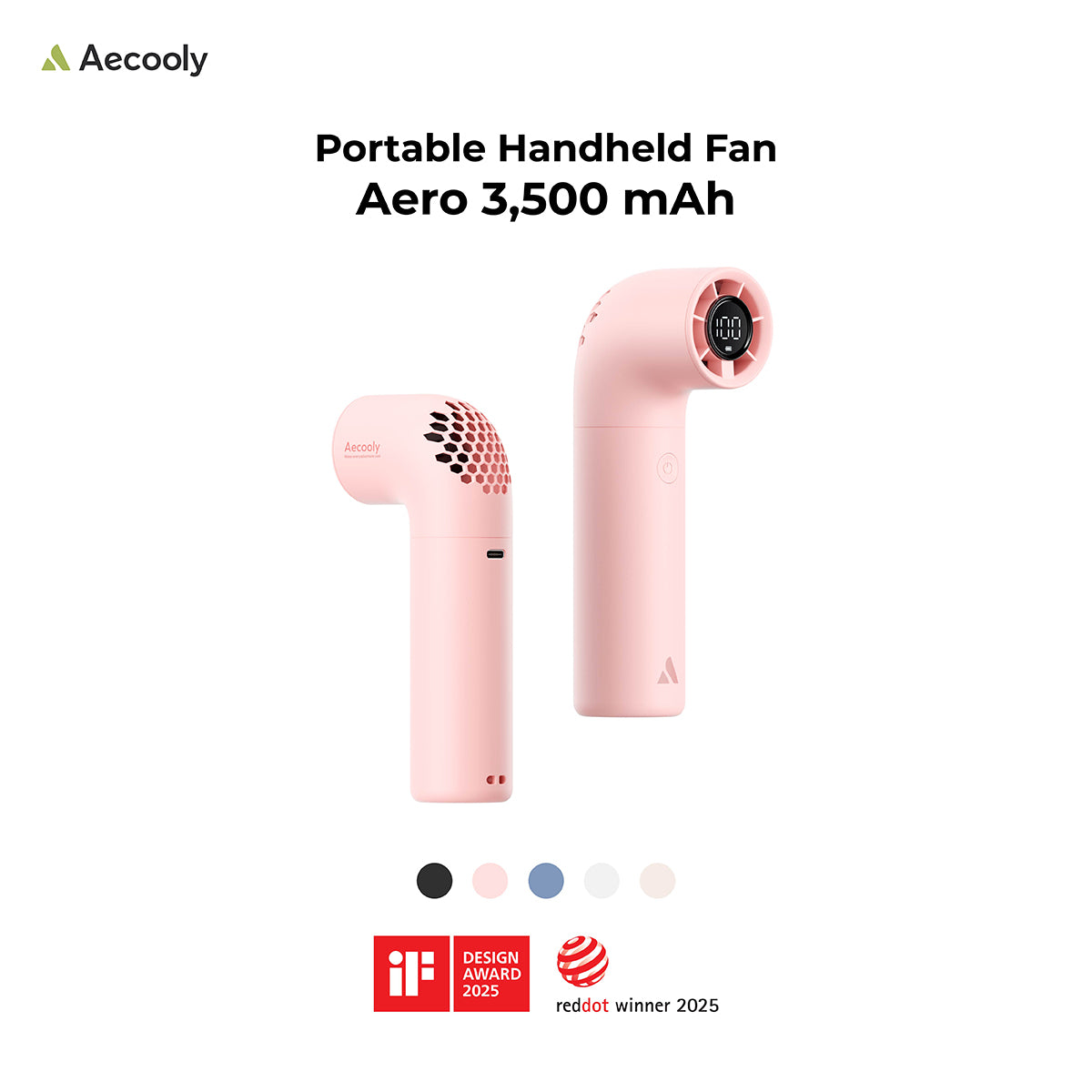 Aecooly Aero Handheld Fan-3500mAh, LED Display Screen.(Model PH02)