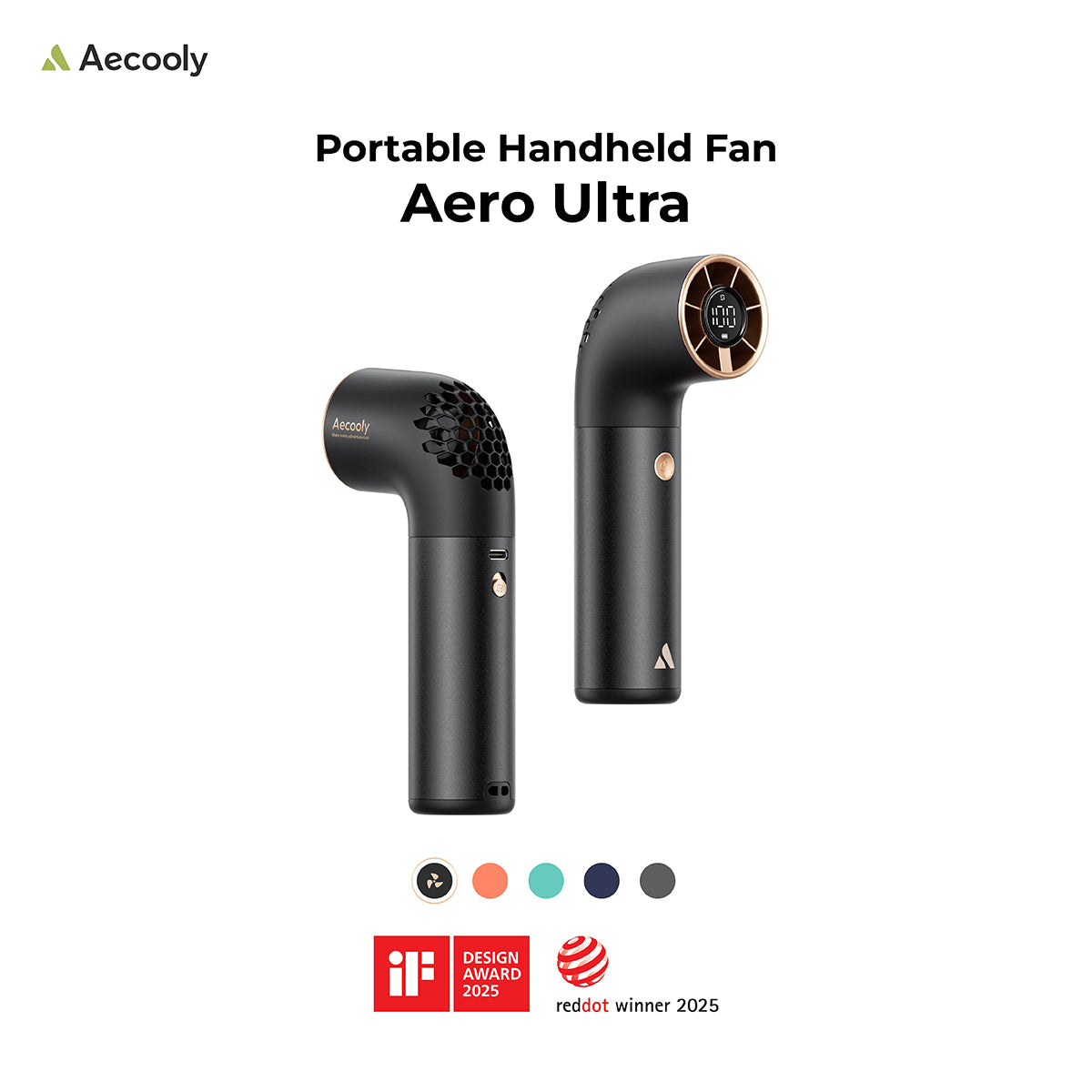 Aecooly Aero Ultra Handheld Fan-4500mAh, LED Disply Screen.(Model PH03)