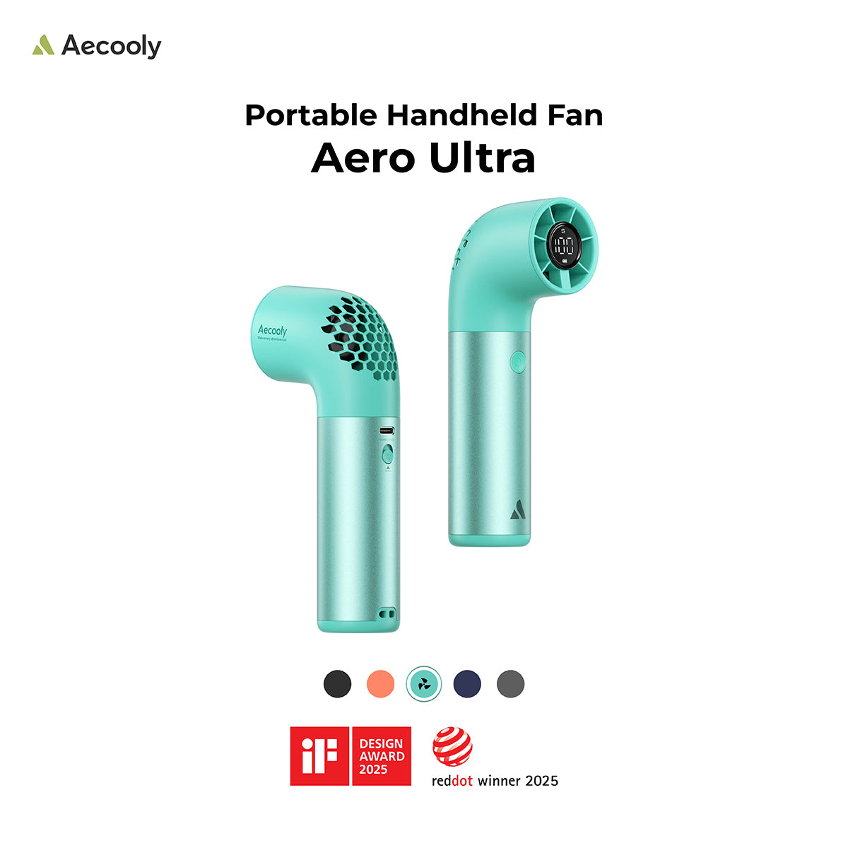Aecooly Aero Ultra Handheld Fan-4500mAh, LED Disply Screen.(Model PH03)