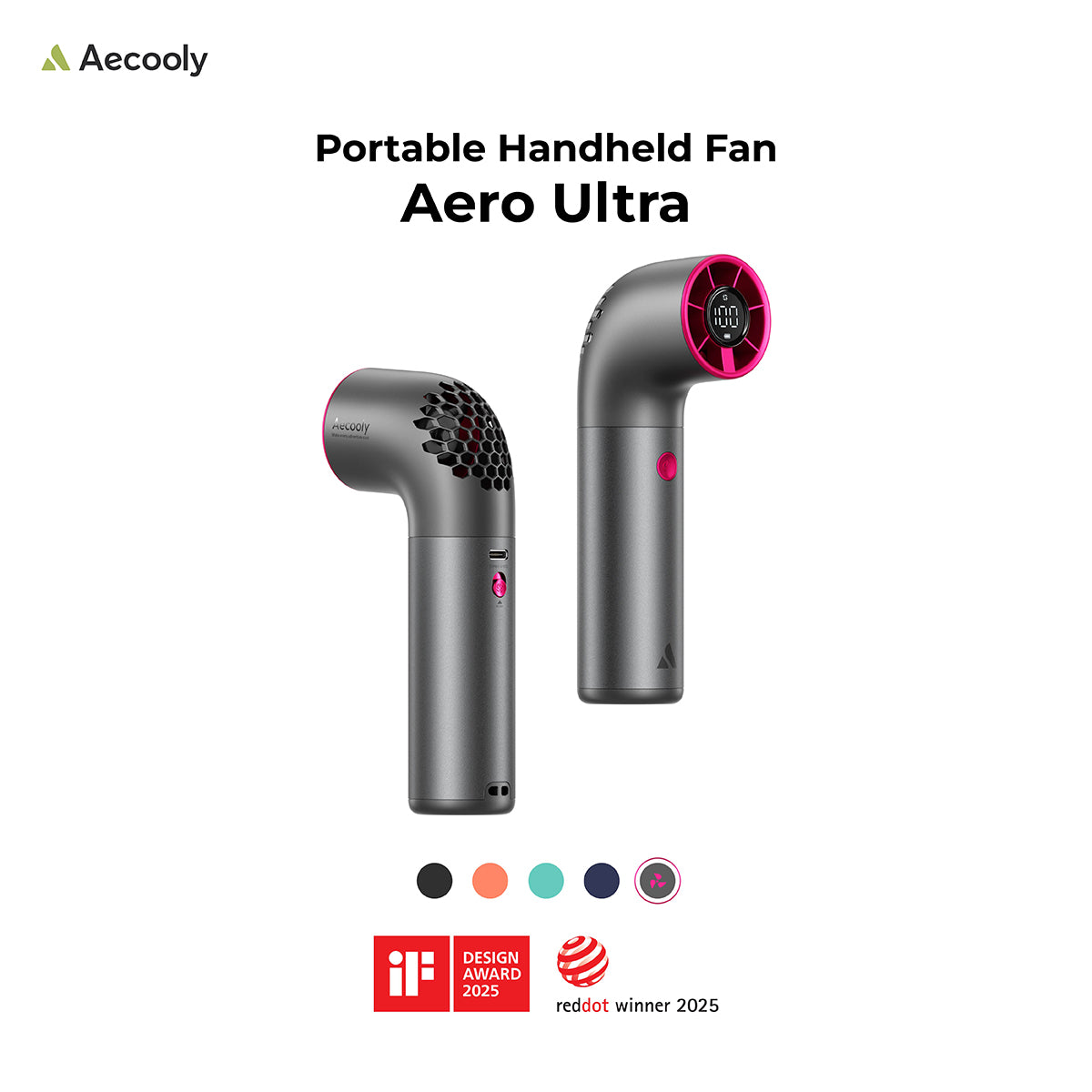 Aecooly Aero Ultra Handheld Fan-4500mAh, LED Disply Screen.(Model PH03)