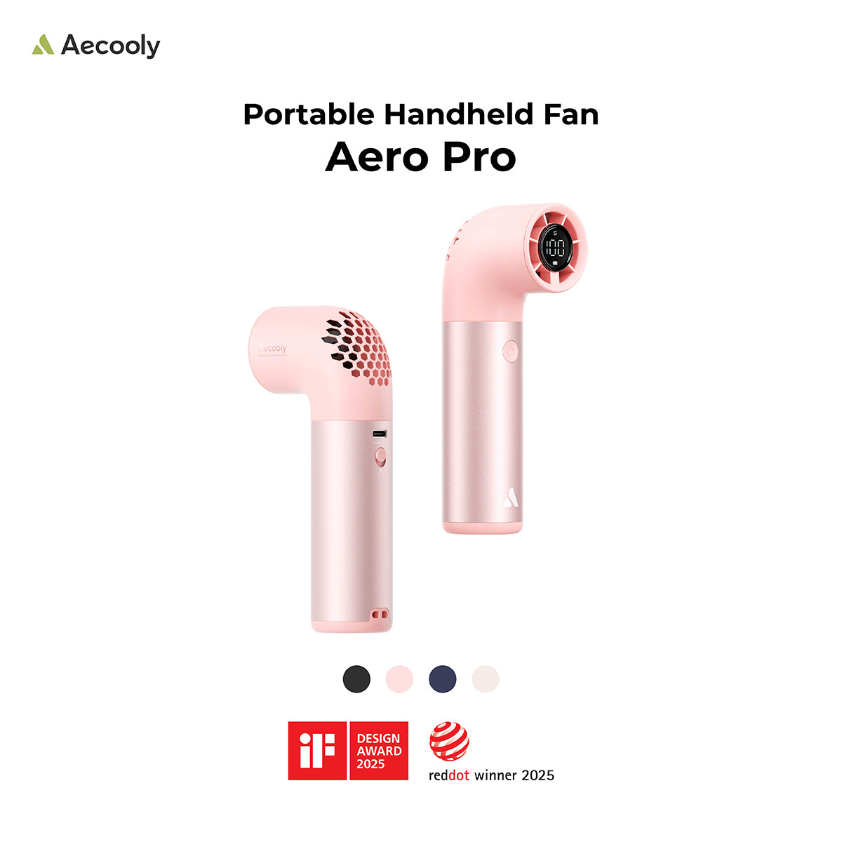 Aecooly Aero Pro Handheld Fan-3500mAh, LED Display Screen.(Model PH01)
