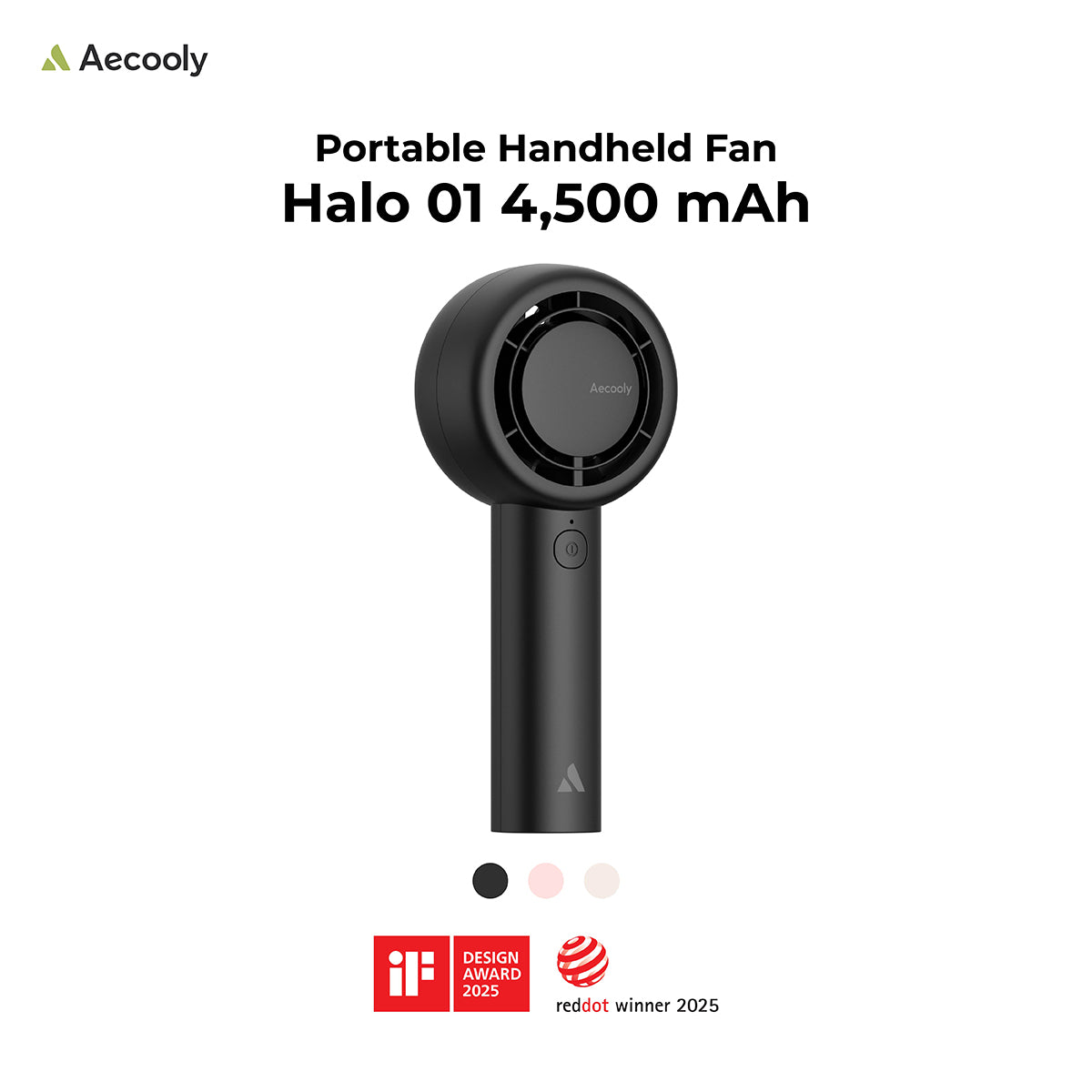 Aecooly Halo 01 Handheld Fan-4500mAh, Easy to Use. (Model PB01-A)