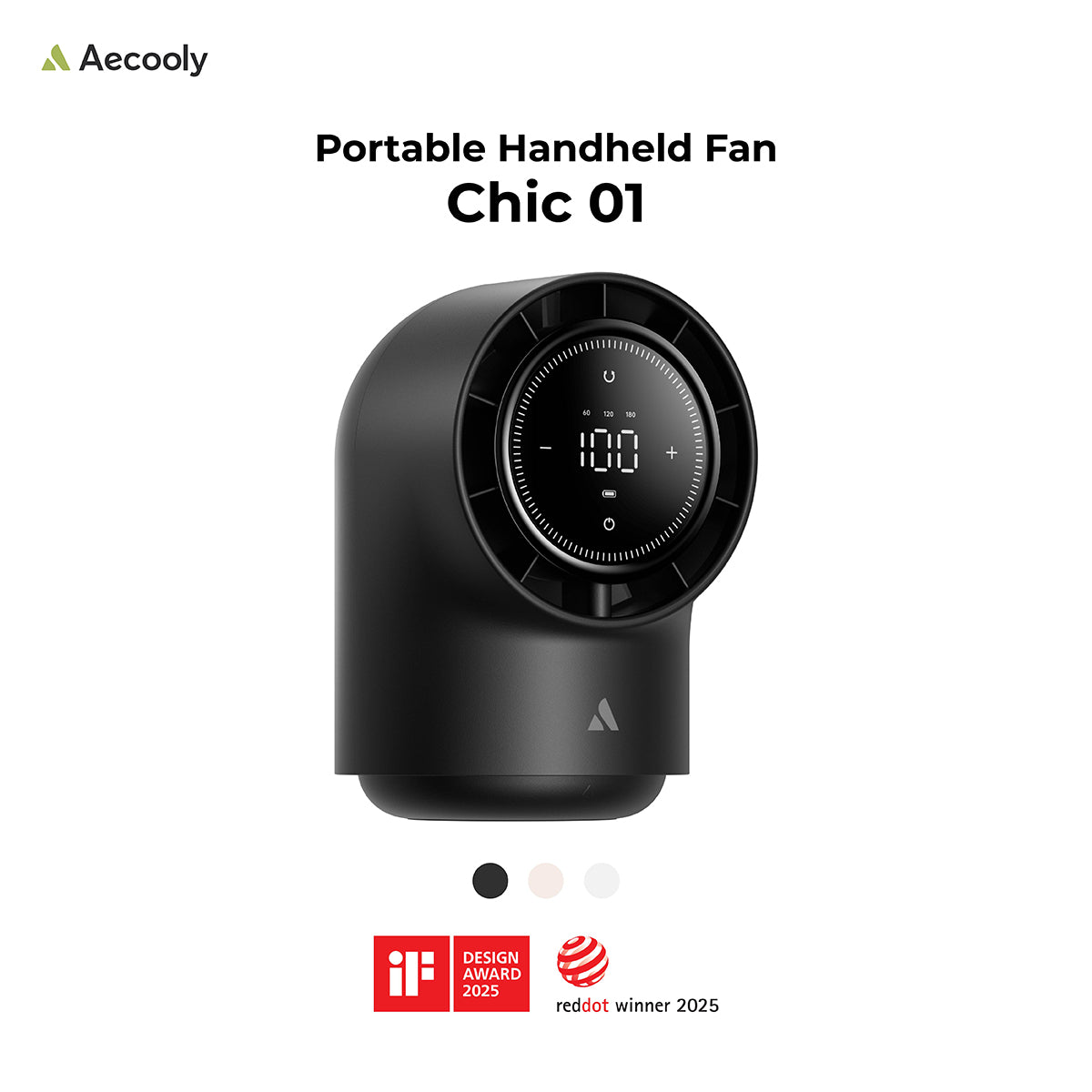 Aecooly Chic 01 Table Fan-8000mAh, Strong Wind, LED Display Screen.(Model TB01)