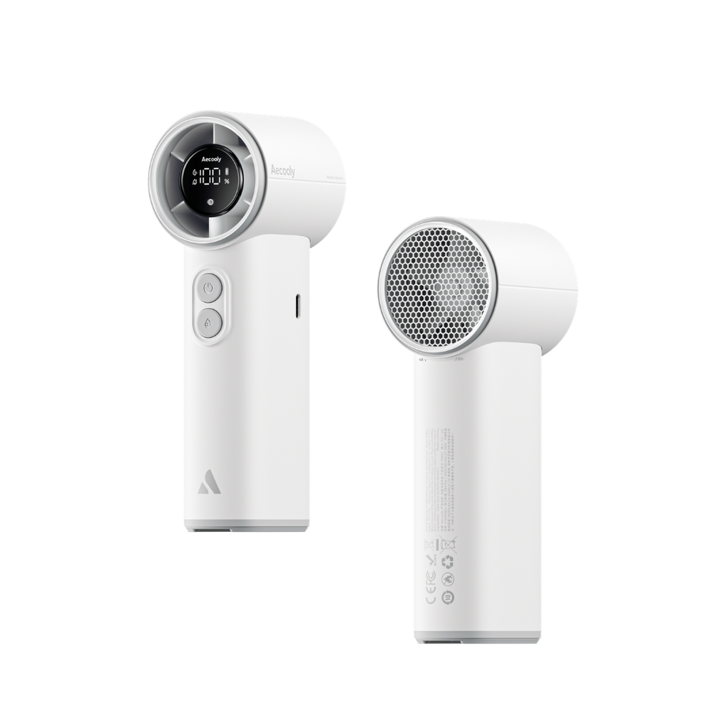 [NEW] Aecooly Portable Cold Air Fan, 4500mAh Battery, USB Fan with 5 Speed Levels, Powerful Airflow, with Mist Spray and LED